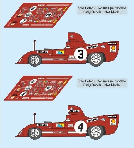 Decals alfa romeo - t33, 12